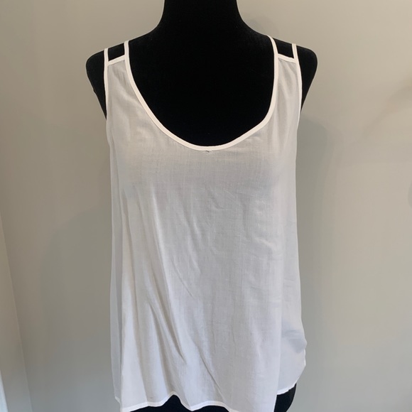 White Flowy Tank Top - Picture 1 of 2